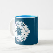 Forillon National Park Sun Trees Tweekleurige Koffiemok (Voorkant links)