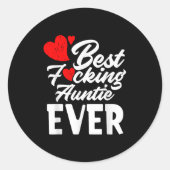 Foring Auntie Ever - Cool Grandaunt Aunt Gift  Ronde Sticker (Voorkant)
