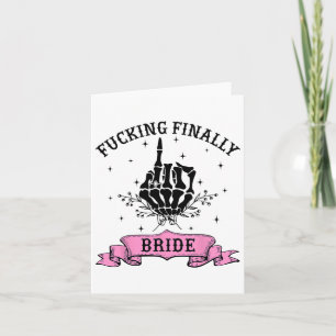 Foring Eindelijk Bruid Skeleton Hand Halloween Bac Kaart