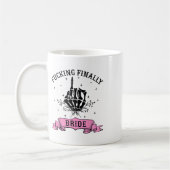 Foring Eindelijk Bruid Skeleton Hand Halloween Bac Koffiemok (Links)
