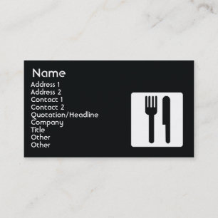 Fork en Knife - Business Visitekaartje