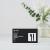 Fork en Knife - Business Visitekaartje (Staand voorkant)