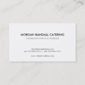 FORK EN KNIFE LOGO-MONOGRAM OP DK GRAY VISITEKAARTJE (Achterkant)