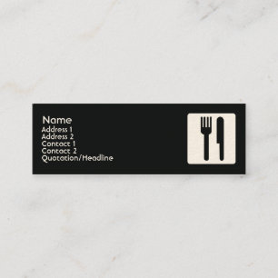 Fork en Knife - Skinny Mini Visitekaartje
