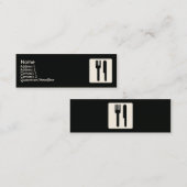 Fork en Knife - Skinny Mini Visitekaartje (Voorkant / Achterkant)