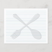 Fork en Spoon Blue Yellow Recipcard (Achterkant)