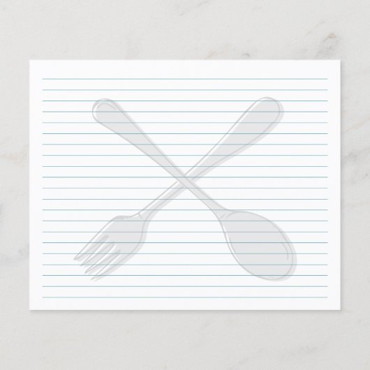 Fork en Spoon Blue Yellow Recipcard (Achterkant)
