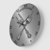  fork Hard Rock Heavy Metal Middle Finger Grote Klok (Hoek)