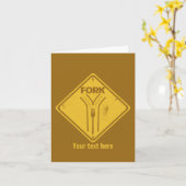 Fork in de weg grappig verkeersbord kaart (Gele Bloem)