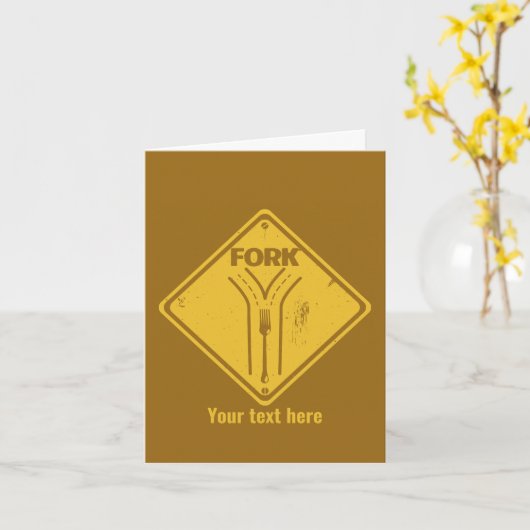 Fork in de weg grappig verkeersbord kaart (Gele Bloem)