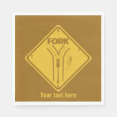 Fork in de weg grappig verkeersbord servet (Voorkant)