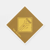 Fork in de weg grappig verkeersbord servet (Hoek)