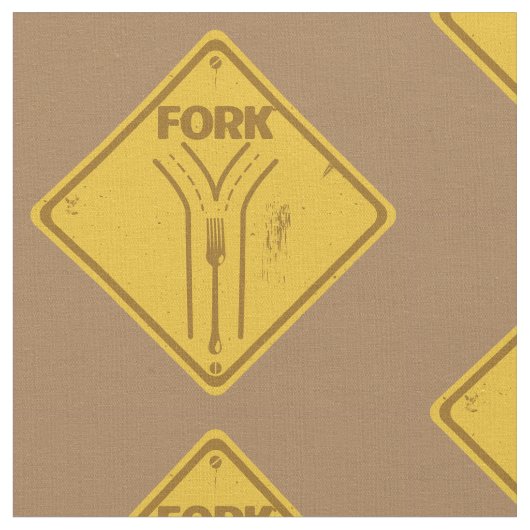 Fork in de weg grappig verkeersbord stof (Close Up)