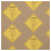 Fork in de weg grappig verkeersbord stof (Swatch)