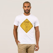 Fork in de weg grappig verkeersbord t-shirt (Voorkant volledig)