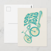 Fork in de weg Grappige fiets Briefkaart (Voorkant / Achterkant)