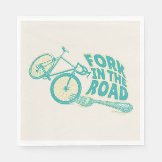 Fork in de weg Grappige fiets Servet