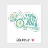 Fork in de weg Grappige fiets Sticker (Vel)