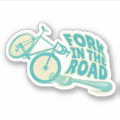 Fork in de weg Grappige fiets Sticker (Voorkant)