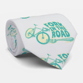 Fork in de weg Grappige fiets Stropdas (Opgerold)