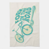Fork in de weg Grappige fiets Theedoek (Verticaal)