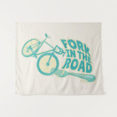 Fork in de weg Grappige fiets Wandkleed (Voorkant (horizontaal))