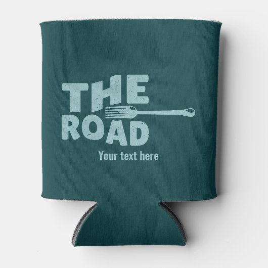 Fork in de weg typografie blikjeskoeler (Voorkant)