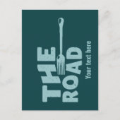 Fork in de weg typografie briefkaart (Voorkant)