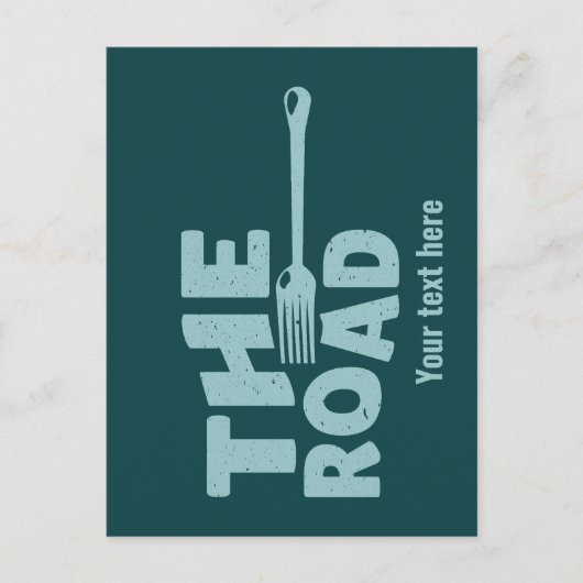 Fork in de weg typografie briefkaart (Voorkant)