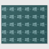 Fork in de weg typografie cadeaupapier (Vlak)