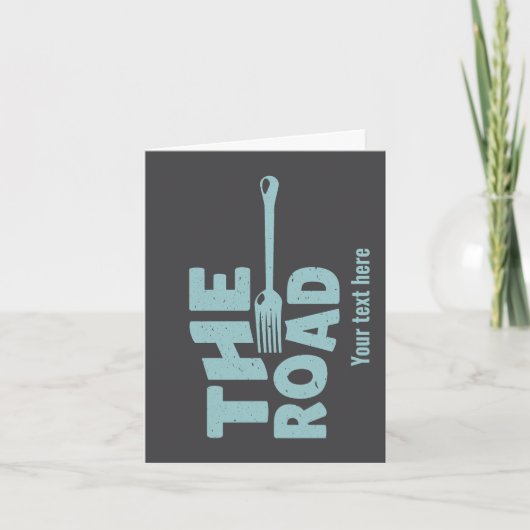 Fork in de weg typografie kaart (Voorkant)