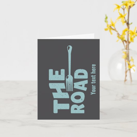 Fork in de weg typografie kaart (Gele Bloem)