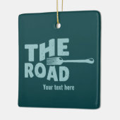 Fork in de weg typografie keramisch ornament (Links)