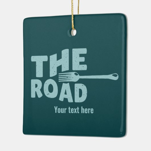 Fork in de weg typografie keramisch ornament (Links)