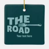 Fork in de weg typografie keramisch ornament (Achterkant)