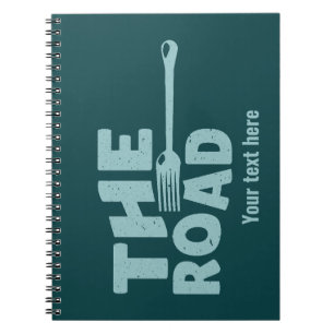 Fork in de weg typografie notitieboek
