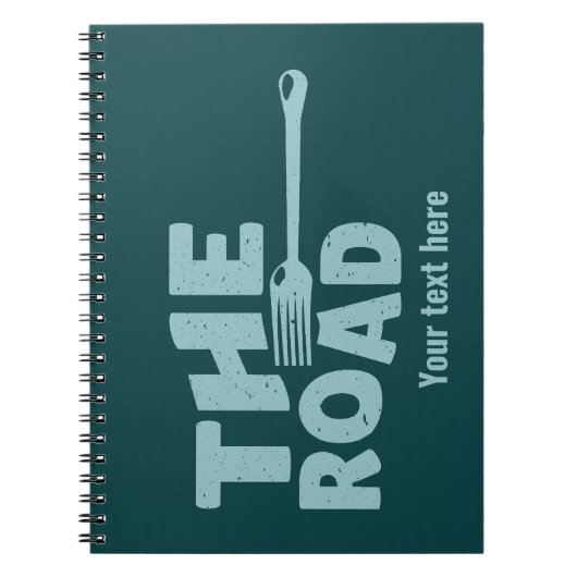 Fork in de weg typografie notitieboek (Voorkant)