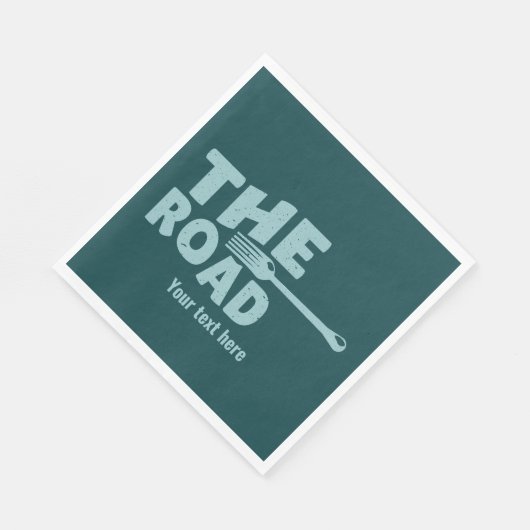 Fork in de weg typografie servet (Hoek)