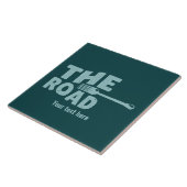 Fork in de weg typografie tegeltje (Zijkant)