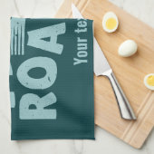 Fork in de weg typografie theedoek (Quarter Fold)