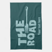 Fork in de weg typografie theedoek (Verticaal)