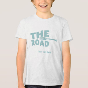 Fork in de weg typografie Tri-Blend shirt