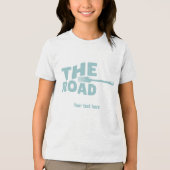 Fork in de weg typografie Tri-Blend shirt (Voorkant)