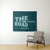 Fork in de weg typografie wandkleed (In Situ (horizontaal))