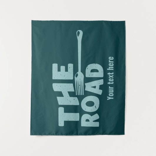 Fork in de weg typografie wandkleed (Voorkant)