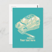 Fork in het verkeersongeval briefkaart (Voorkant / Achterkant)