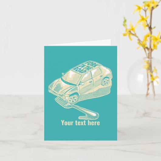 Fork in het verkeersongeval kaart (Gele Bloem)