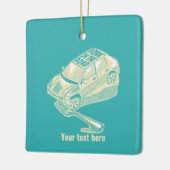 Fork in het verkeersongeval keramisch ornament (Links)