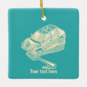 Fork in het verkeersongeval keramisch ornament (Voorkant)