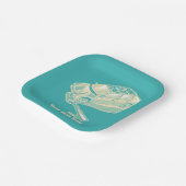 Fork in het verkeersongeval papieren bordje (Gebogen)